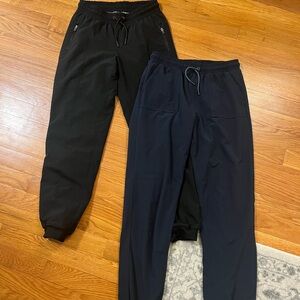 Athleta Girl Bundle - Black and Navy Joggers - size L/12
